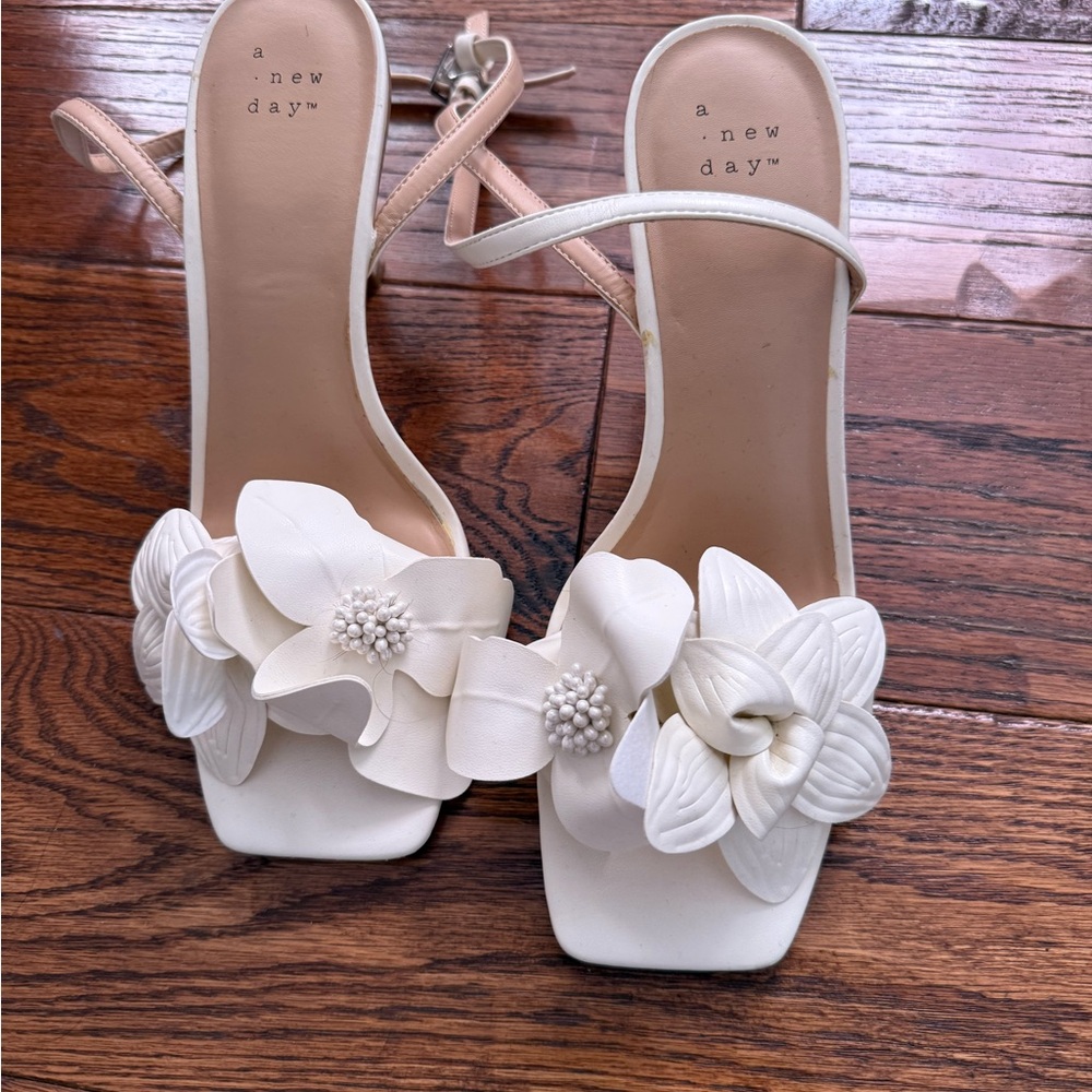 A New Day Cream Floral Heels